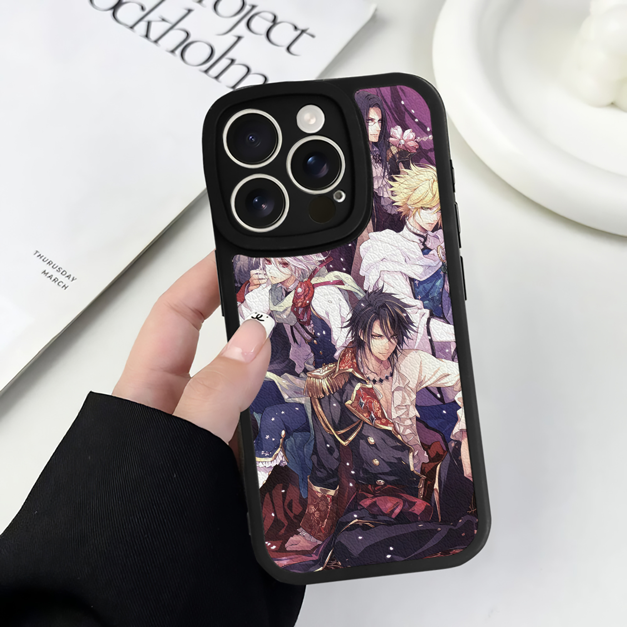 （画像用） 刀剣乱舞 Touken Ranbu 【iPhone 16シリーズ対応】シリコンスマホケース（レザー調） 材質：シリコン